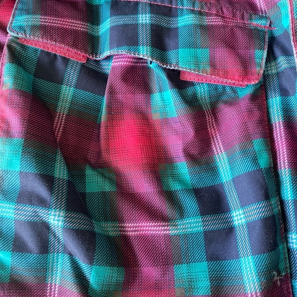 Burton Twist Bomber Jacket Girl’s XL US 18 Ski Snowboard Pink and Blue Plaid - Picture 7 of 8
